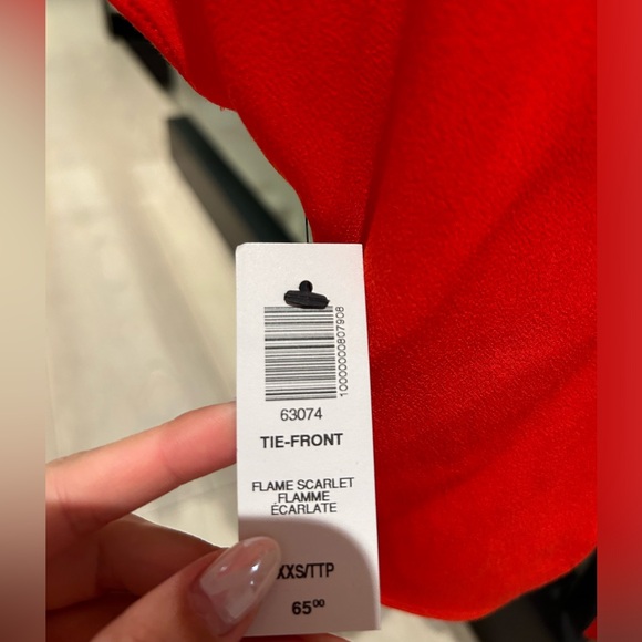 Aritzia Tie Front Blouse - Picture 3 of 4